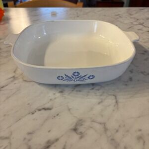 Corning Ware P10B 10 inch Square Casserole Dish Blue Cornflower Made in USA